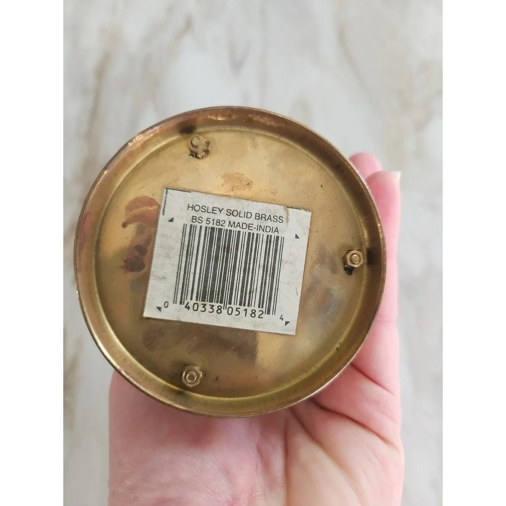 Vintage Brass Bird Cage Decor with Hanging Perch 4